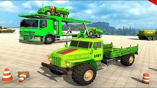 US Army Jeep Tank Transporter Truck Helicopter Cargo Simulator - Android iOS Gameplay screenshot 1