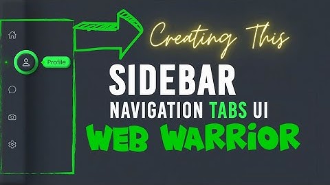 Sidebar Navigation Tabs Menu Design using Html CSS _ Javascript | by Web Warrior