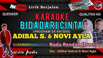 Dangdut - Bidadari Cinta Karaoke Duet [Nada Rendah] | Adibal Syahrul & Novi Ayla