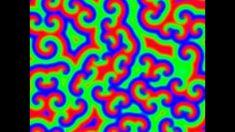 rock paper scissors reaction diffusion system