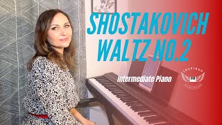 Famous Waltz No. 2 - Dmitry Shostakovich. Arranged for  Intermediate Piano Solo