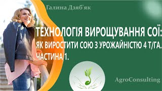 Технологія вирощування сої: як виростити сою з урожайністю 4 т/га. Частина 1. #ГалинаДзябяк