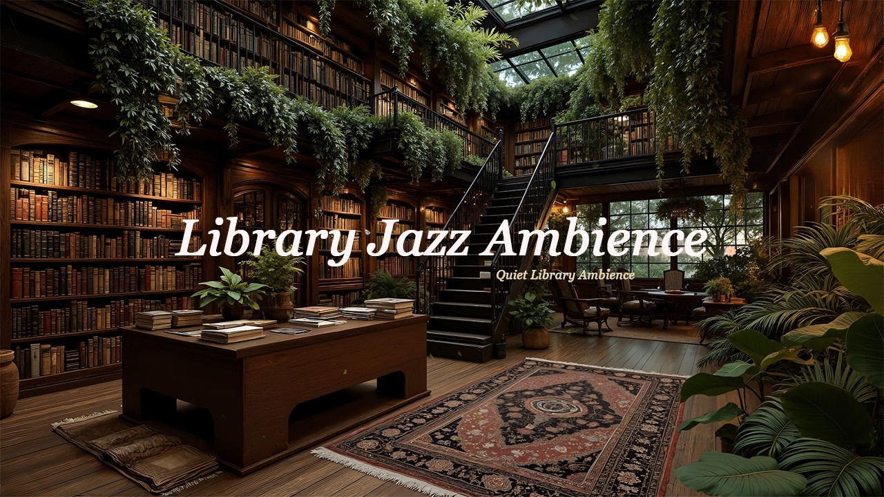 Музыкальное Сопровождение В Стиле Джаза Из Ботанической Библиотеки | Расслабляющая Музыка Для Уче...