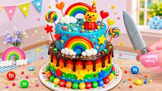 Best Seller Mini Rainbow Cake With Chocolate🌈🍰Most Satisfying Miniature Cake Decoration 😍💕Tiny Cake
