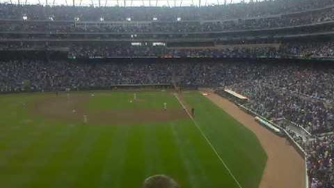 First pitch at Target Field. 4/12/2010
