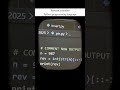 comment Now' Output 📌👇❓ #codinglife #programminglanguage #python #short #shortsfeed #coding #viral