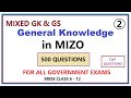 Mizo  general knowledge questions 500 hriat ngei ngei tur part2  mbsesscbankingmsssb