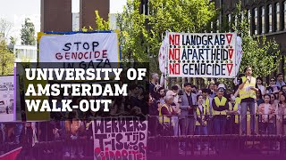 Staff and students at the University of Amsterdam stage pro-Palestine walkout protest by Middle East Eye 10,390 views 1 day ago 1 minute, 47 seconds