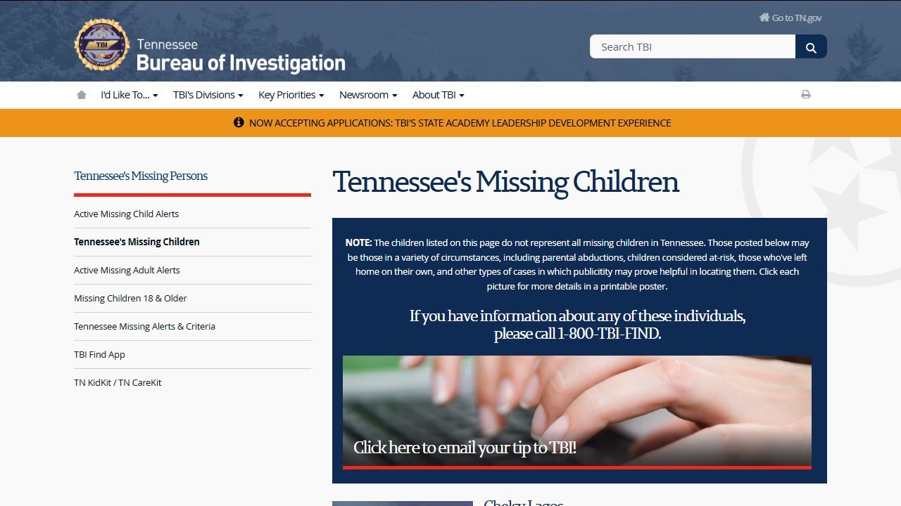 May 25 marks National Missing Children's Day