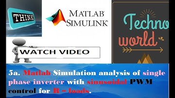 Matlab Simulation of single phase inverter with sinusoidal PWM control for R loads ll 5 a