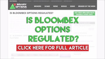 Is Bloombex Options Regulated?