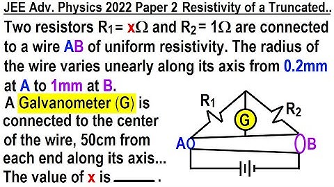 JEE Advanced Physics 2022 Paper 2: #3 Resistivity Of A Truncated Cone