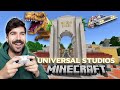 Universal studios minecraft experience riding jaws  back to the future on minecraft
