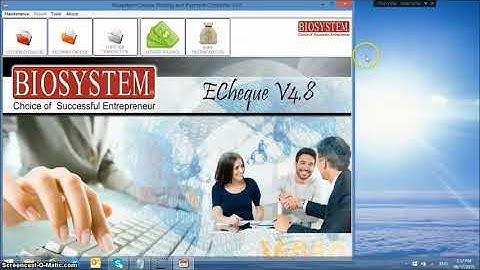 Biosystem *** How to use Cheque Writer Software V4.8 (Full Video)