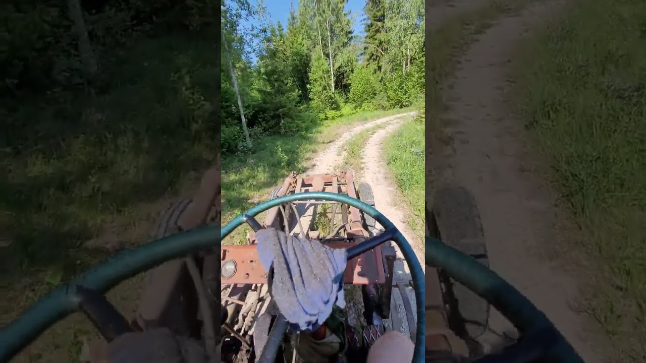 Nice tractor ride to the river swimming spot