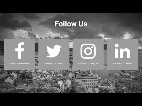 How To Create Follow Us Icon Design Using HTML And CSS | Follow Us Button HTML & CSS Tutorial