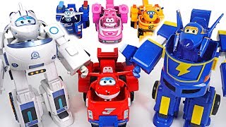 Bad Dinotrux destroy the village! Go! Super Wings transform robot suit Astra, Jerome!  DuDuPopTOY