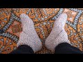 Лёгкий способ вязания тёплых носков из квадрата. Спасение для мерзляков, как я