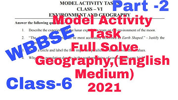 Model activity task Part-2 ,#Geography, #WBBSE, Class-6,#Englishmedium