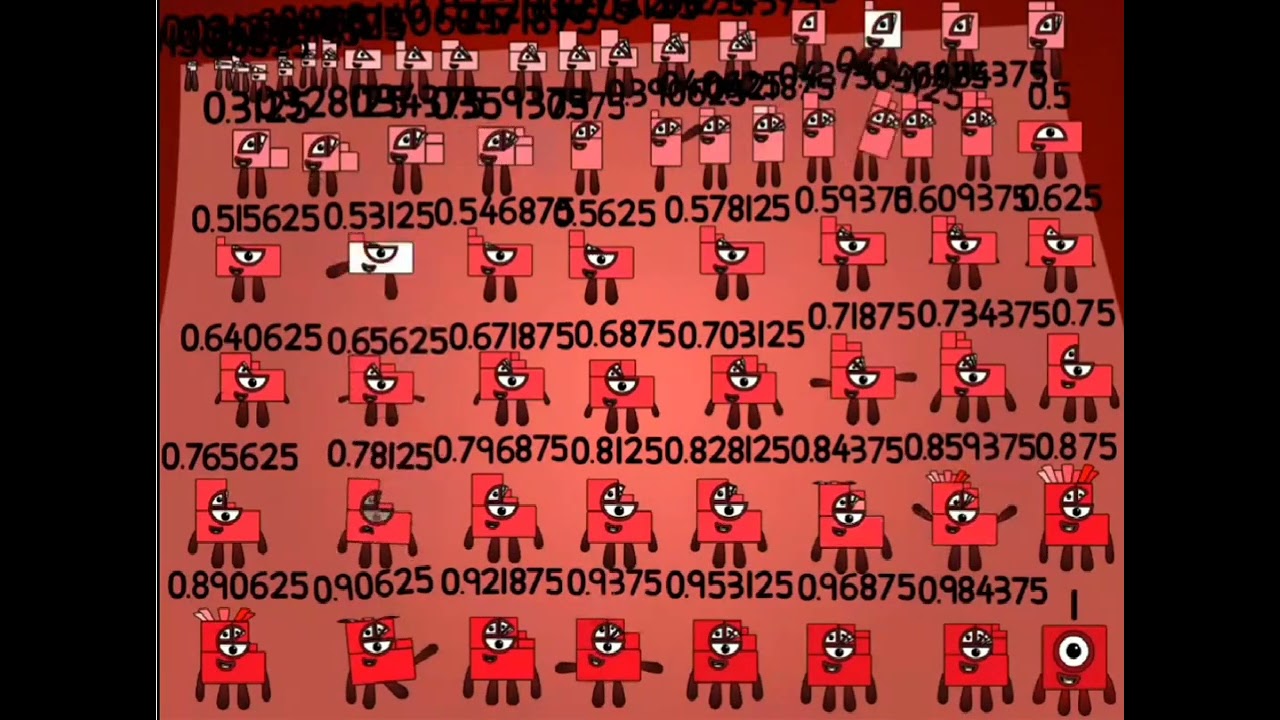 (Most viwed video) numberblocks band sixty-forths 0.015625-1