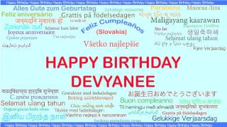 Devyanee   Languages Idiomas - Happy Birthday