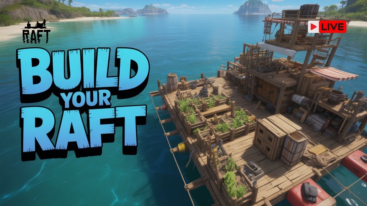 DAY 12 - “Ultimate Raft Base Build! 🌴💧 | Raft Survival” | Raft ...
