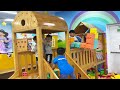 kids fun with toys at indoor playground and video family fun song for kids