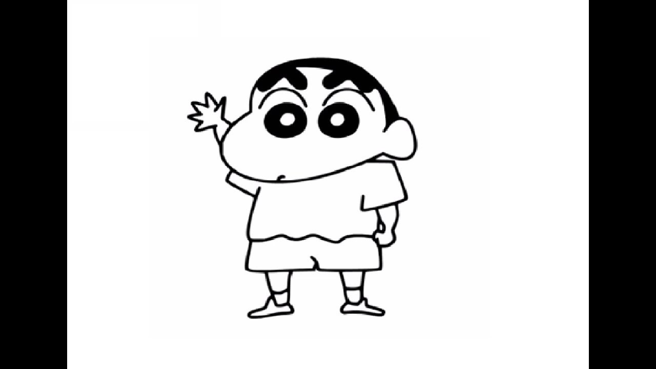 How kids can draw easy Shin Chan cartoon drawing step by ...