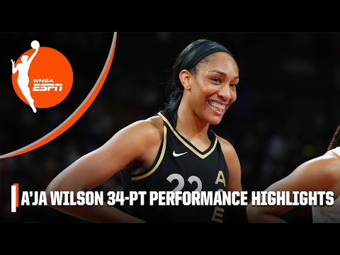 A'ja Wilson GOES OFF in Aces' semifinal win WNBA on ESPN
