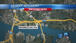Person dies in crash on I-264 at Brambleton Ave. in Norfolk