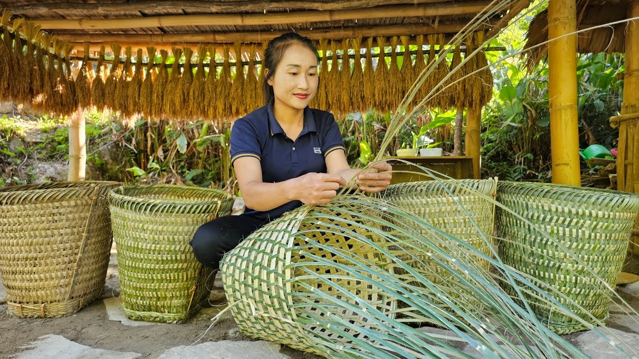 How to weave bamboo baskets traditional professionally, harvest ...