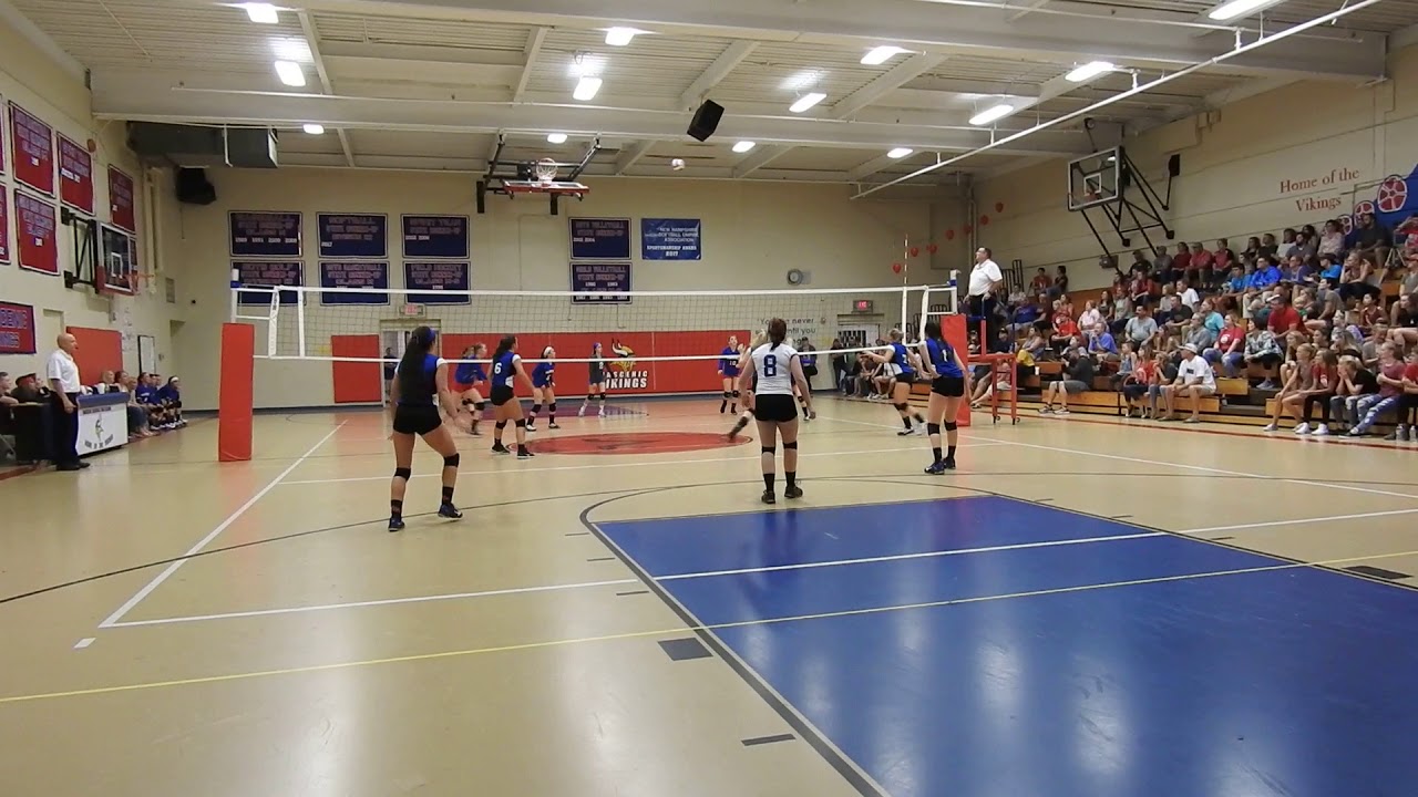 2018.09.14 Epping Blue Devils Varsity Volleyball vs Mascenic Game 1 WIN part 2 of 2 27 25