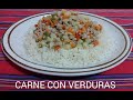 Carne con verduras