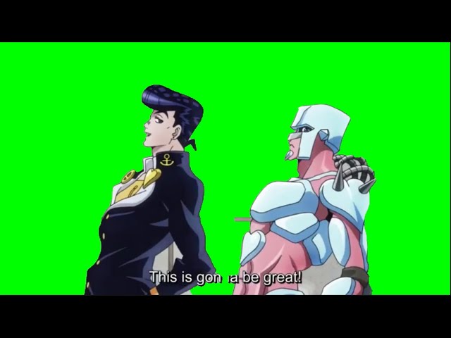 JOJO Menacing Text  Green Screen 