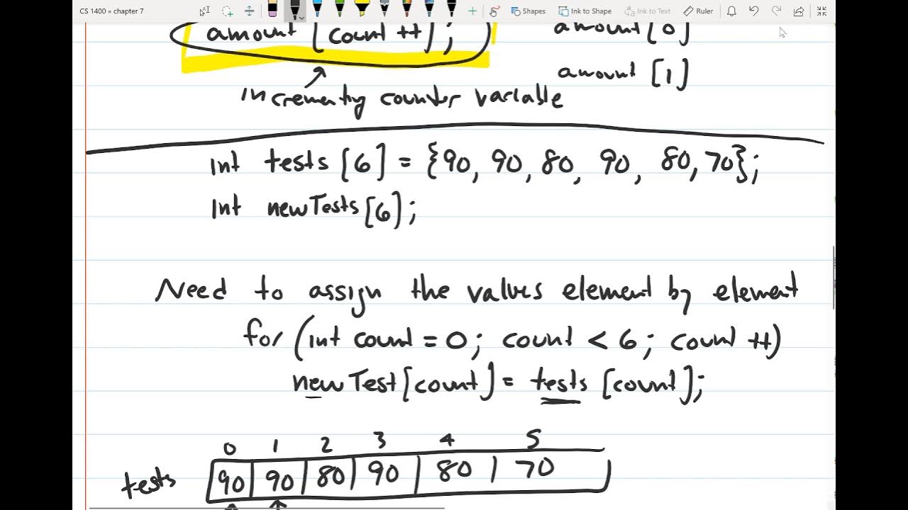 86 - Summing and averaging array content in c++ - YouTube