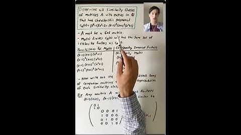 Example Problems: Similarity Classes of Matrices (Algebra 3: Lecture 4 Video 3)