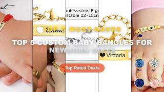 Cheap & Best Top 5 Custom Baby Bangles For Newborn Gifts Unboxing & Review - Personalized Birthstone