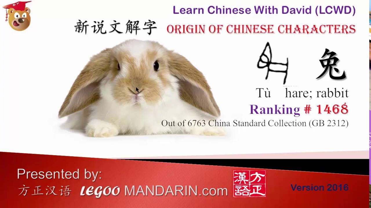 Origin of Chinese Characters 1468 兔 hare, rabbit Learn Chinese with