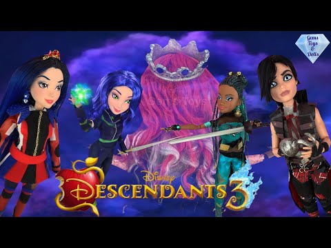 Descendants 3 Dolls by Hasbro (Dragon Queen Mal, Evie, Uma, Celia