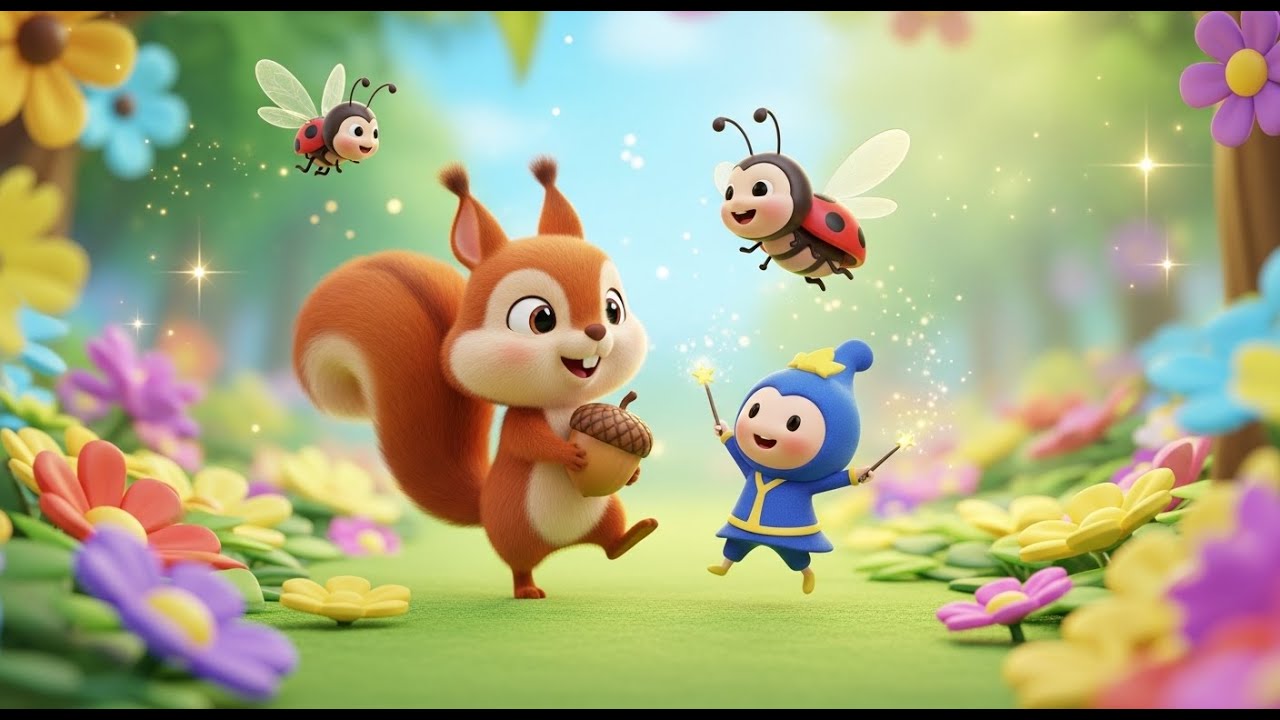 “I’m a Little Squirrel + Ladybug + Labubu Song | Cute Animal Rhymes for Kids | Fun Learning Songs”