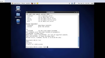 Creating Database tables and populating with data using HBase