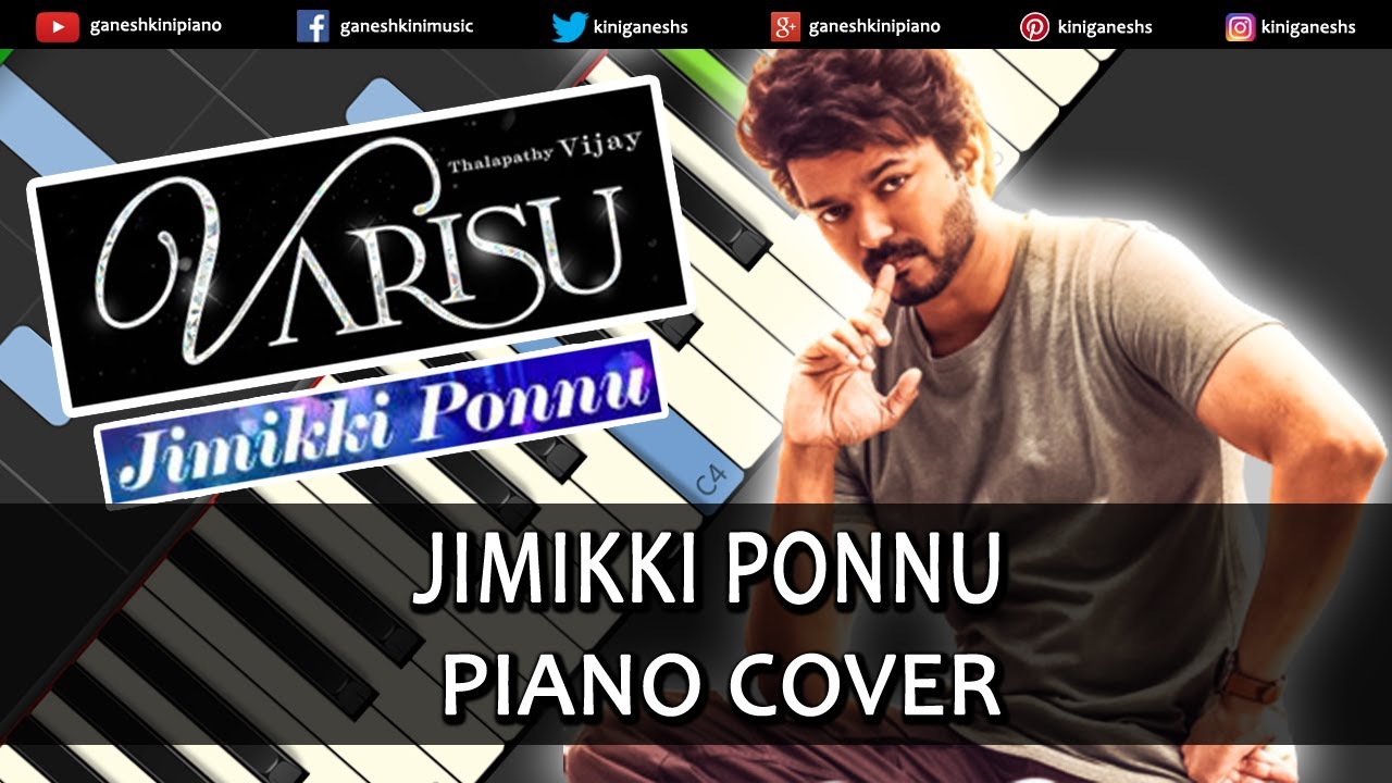 Jimikki Ponnu Varisu Piano Cover Piano Tutorial Hindi Music Song