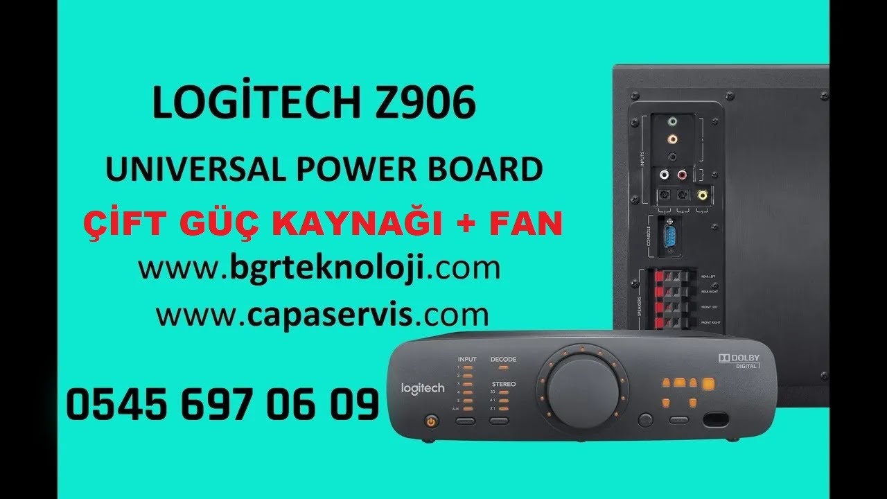 Logitech Z906 Çift Güç Kaynağı + FAN 2024 - YouTube