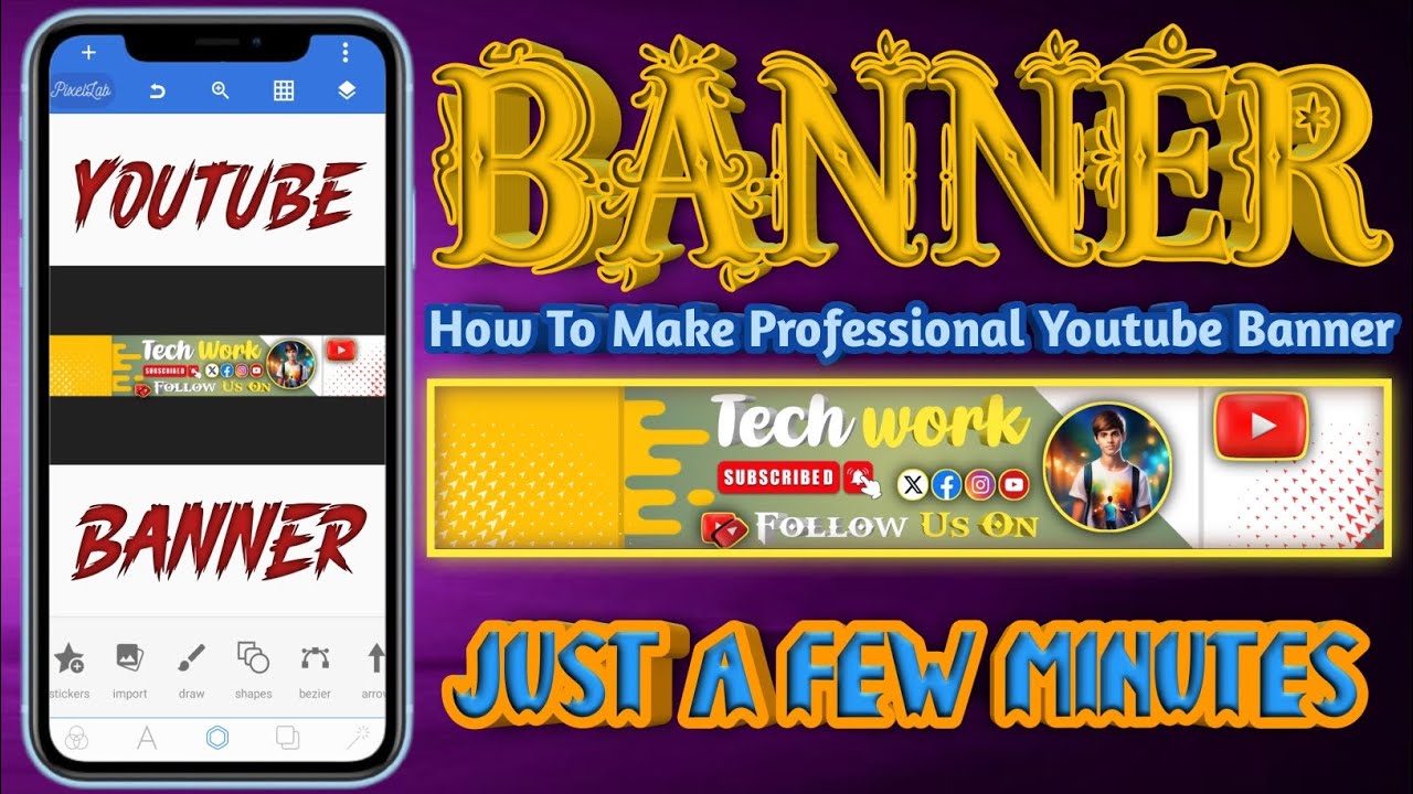 How To Make Professional Youtube Banner | Youtube Banner Kaise Banaye | Just A Few Minutes 