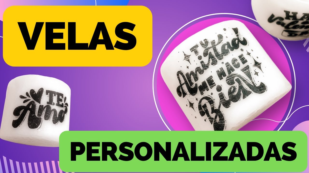 Como hacer VELAS PERSONALIZADAS con lettering 