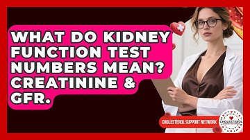 What Do Kidney Function Test Numbers Mean? Creatinine & GFR. - Cholesterol Support Network