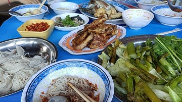 รีวิว ข้าวปุ้นแจ่วขิง ขนมจีนแจ่วขิงทาง สปป ลาว เมนูยอดฮิตในนครหลวงเวียงจันทน์