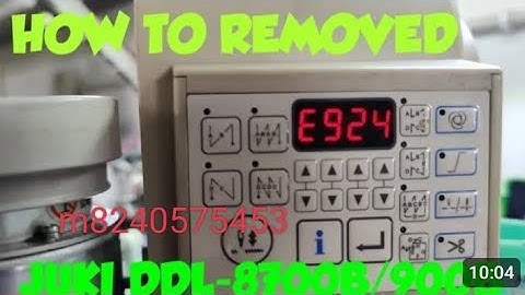 juki ddl 900b erro 924.  ........