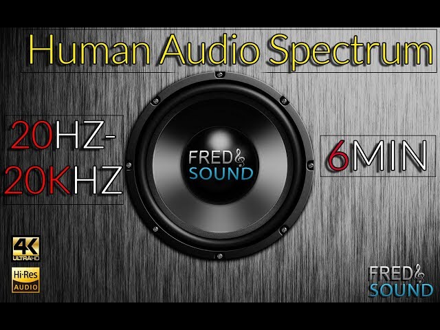 20Hz to 20kHz TEST YOUR SPEAKERS (Human Audio Spectrum) by #FredNSound class=