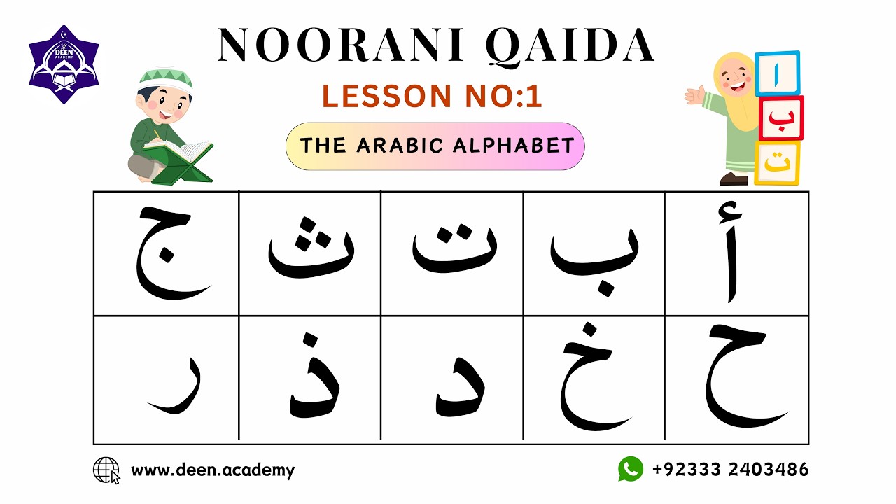 Qurani Qaida Lesson 1 Noorani Qaida Lesson 1 #part1 || Arabic Alphabets Lesson 01 | LESSON 01 ...
